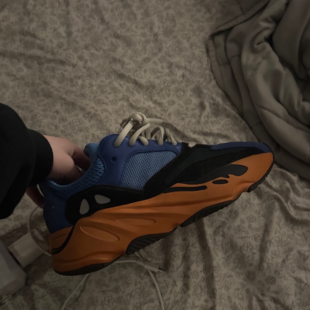 Yeezy Blue and Orange Sneakers